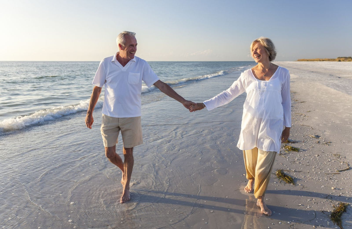 Happy old couple