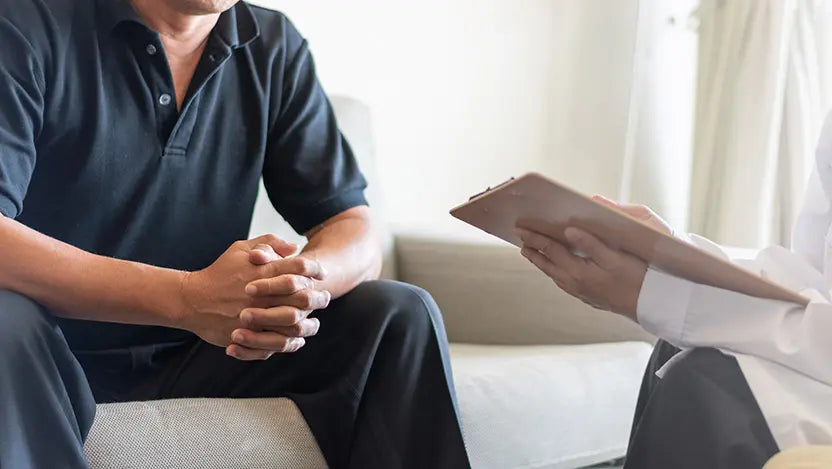 Adult Men and Doctor discussion