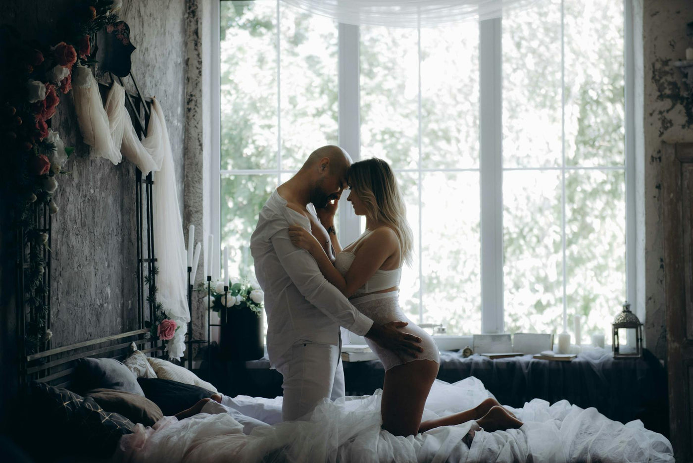 Couple on bed