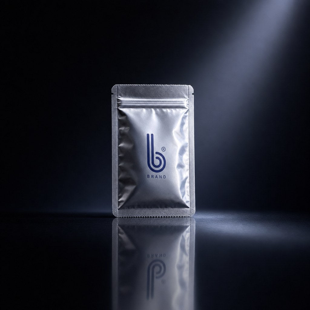 DoxyPEP pack lit from behind in a dark studio