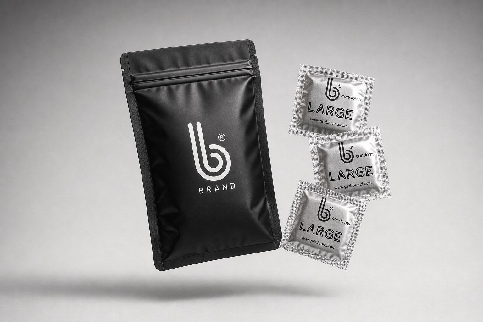 Large Platinum B Condoms