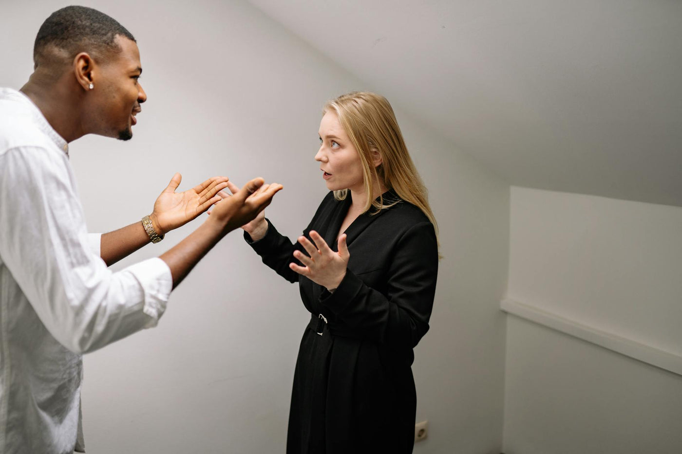 A Man and Woman Arguing Each Other