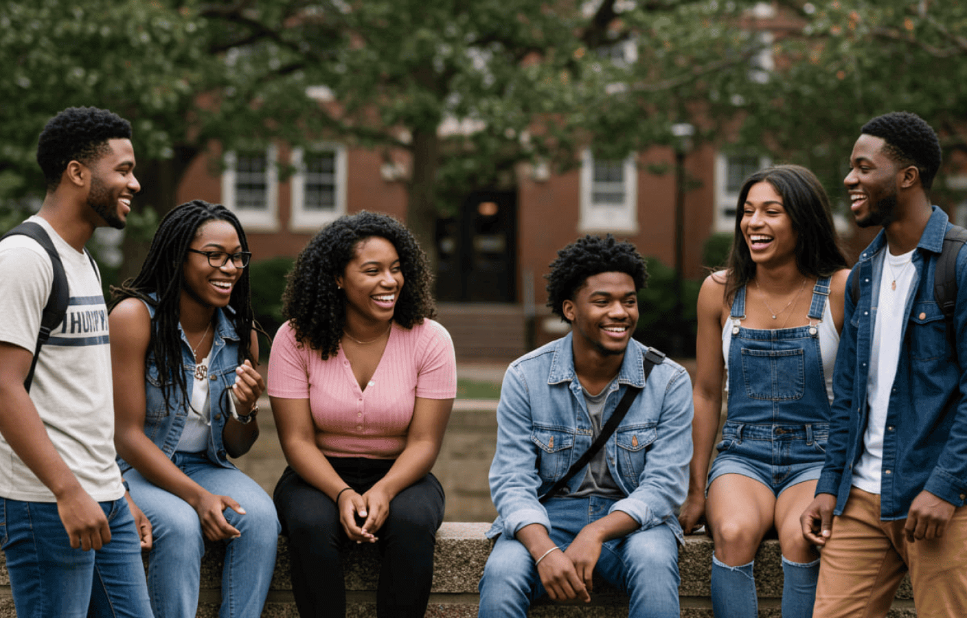 Couple laughing on bed while looking at a phone