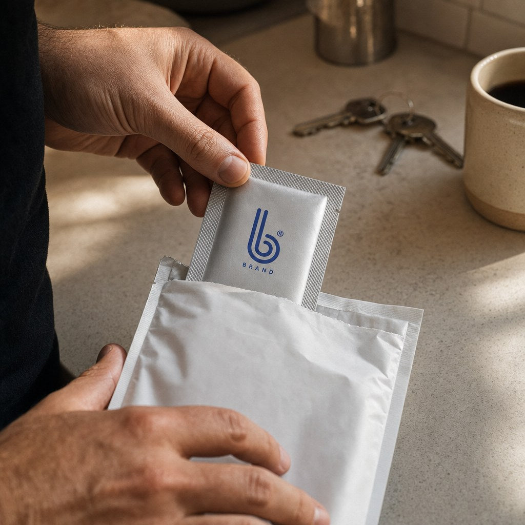 The plain unmarked mailer a DoxyPEP order arrives in