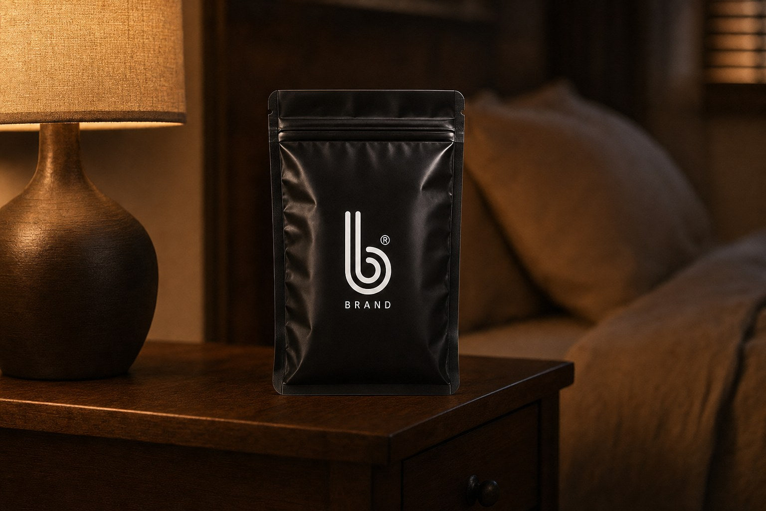 Ultra Thin B Condoms on a nightstand