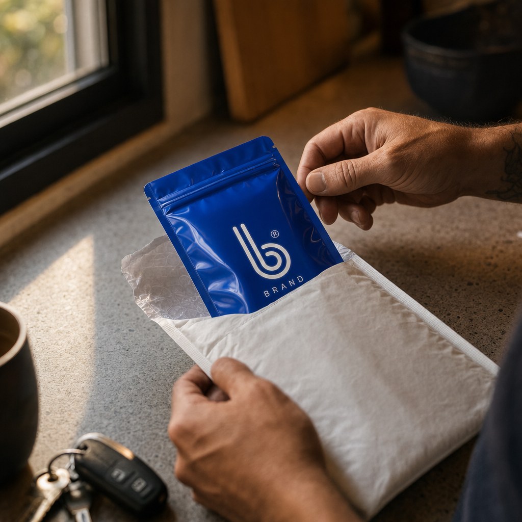 The plain unmarked mailer a sildenafil order arrives in